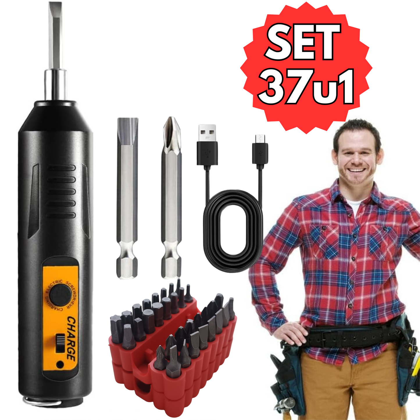 USB PUNJIVI ELEKTRIČNI ODVIJAČ - SA 35 NASTAVKA