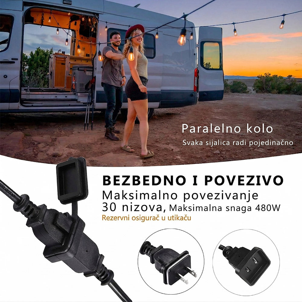 LED dekorativne spoljne sijalice 5m (10 sijalica)