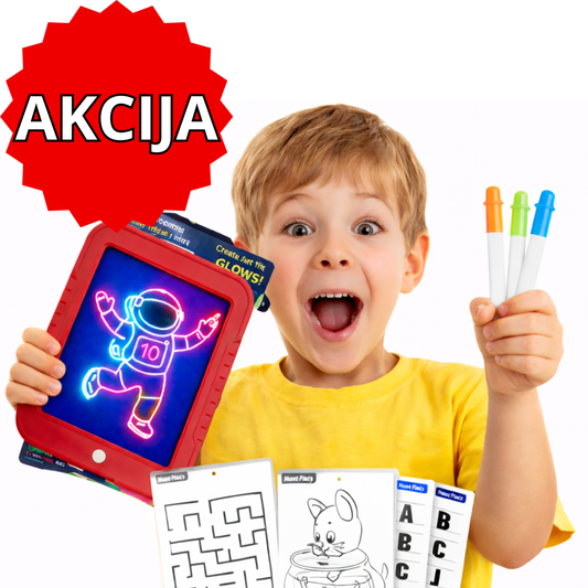 Magična Svetleća Tabla za crtanje sa šablonima
