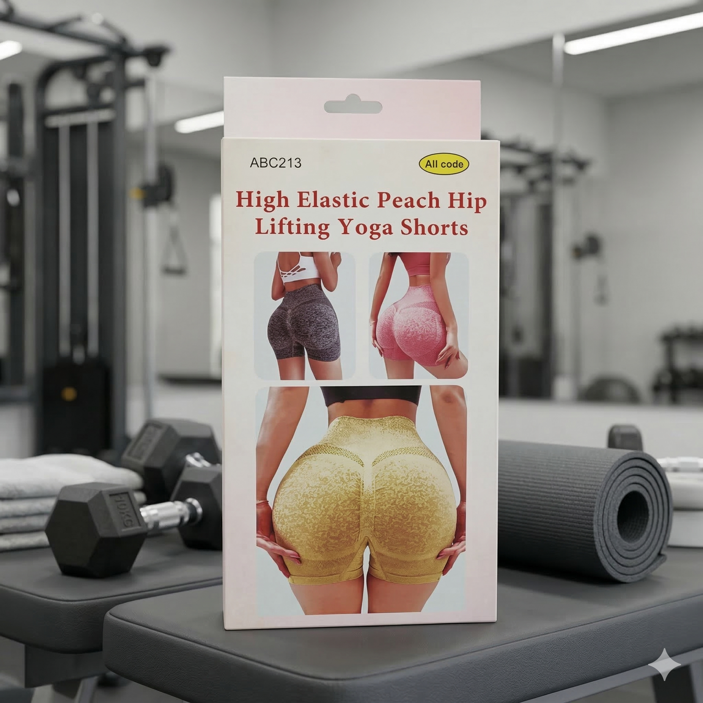 Ženski joga šorc – elastični push up model (3 komada)