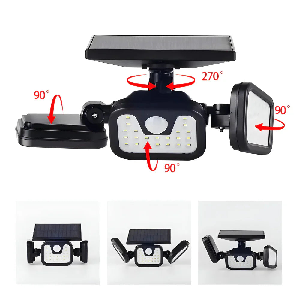Solarni LED reflektor sa tri panela