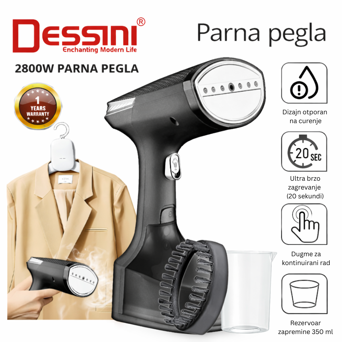 Ručna parna pegla(2800W)